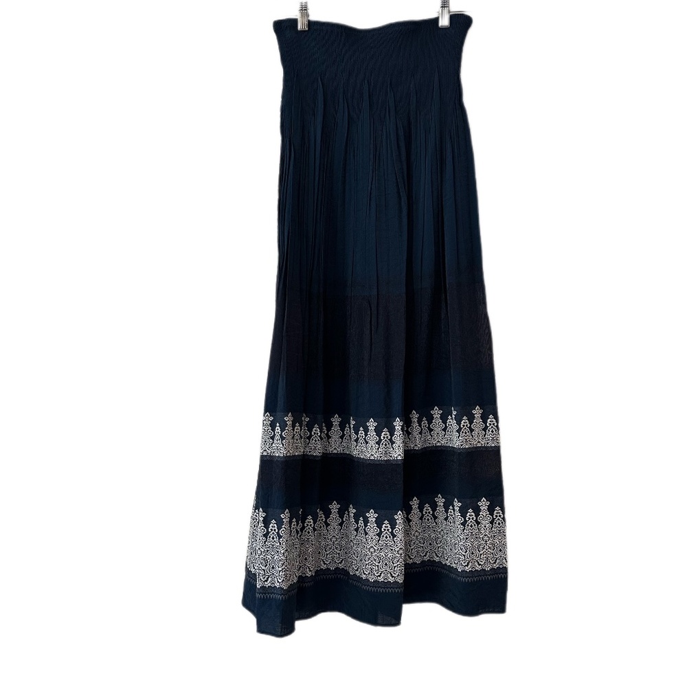 M.S.S.P. size L navy blue full maxi skirt NWT